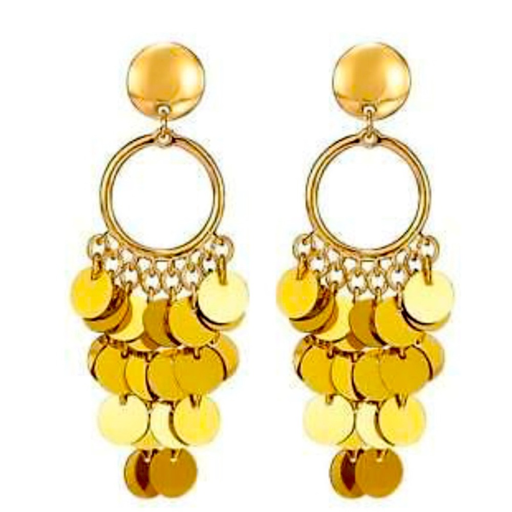 Gold-tone chandelier earrings